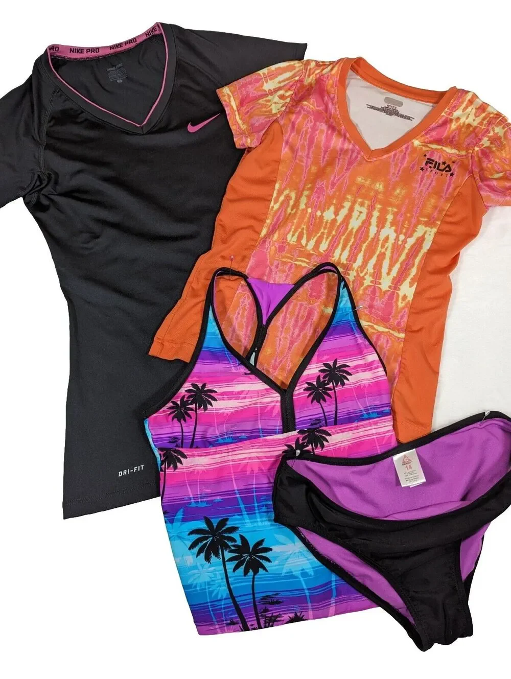 Girls Tennis And Swim Lot Dress Top And Suit See Description For Measurements